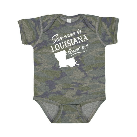 Inktastic Someone in Louisiana Loves Me Boys or Girls Baby Bodysuit