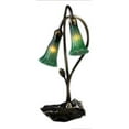 thumbnail image 4 of Meyda Tiffany 13064 Blue Pond Lily - 2 Light Accent Lamp   Mahogany Bronze Finish with Blue Glass, 4 of 7