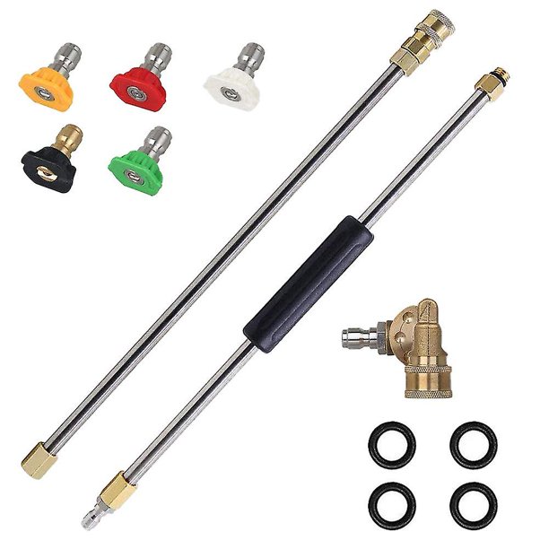 Varilla extensible a presión con 5 boquillas, 1 acoplador pivotante, 4000 Psi Wa