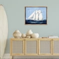 thumbnail image 2 of Stupell Industries Serene Sailboat on Ocean Transportation Painting Brown Floater Framed Canvas Art Print Wall Art, 31 x 25, 2 of 9