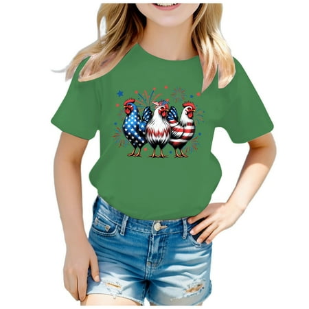 

Kid Independence Day Theme Fashion Part Print Short Sleeve Round Neck T Shirt Tops Sports Shirts for Girls Baby Long Sleeve Toddler Girl Girls Outfits Size 16 Crop Hoodies for Girls Shirt 18 Banana
