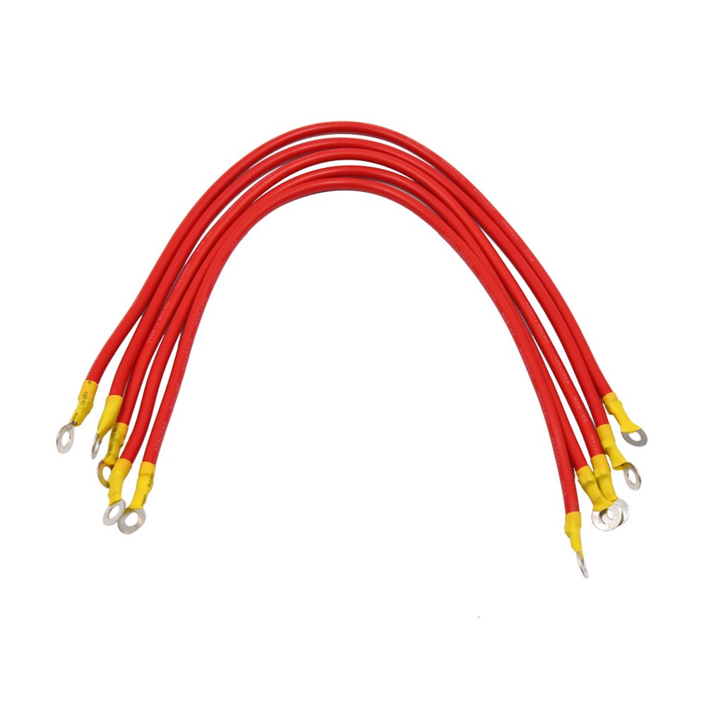 5Pcs 46cm Length Universal Auto Car Battery Inverter Wire Power Transfer Cable