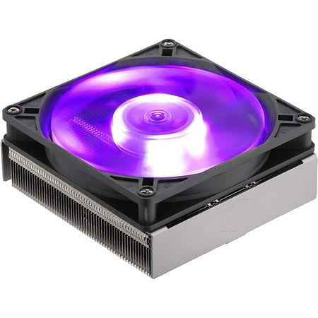 Cooler Master MasterAir G200P RGB Low-Profile CPU Air Cooler, 39.4 mm Ultra-Low-Profile Heatsink, Two C-Shaped Heatpipe, 92mm PWM Fan, RGB Lighting for AMD Ryzen/Intel LGA1200/1151