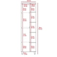 thumbnail image 3 of 62" high cabinet with four exterior open shelves | Suitable for bathroom storage | Offers convenient access to items, 3 of 7