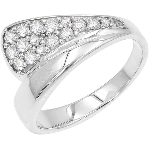 Earth Gems Jewelry Moissanite Ring in 925 Sterling Silver – Minimalist Statement Ring for Women