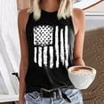 thumbnail image 2 of Pimfylm American Flag Shirts Women 4th of July Sleeveless Tank Tops Patriotic Shirts USA Graphic Tees(Black,XXL), 2 of 4