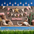 thumbnail image 4 of Western Theme Birthday Sign Cowboy Decoration Party Banner Rustic Design for Birthday Celebration Party Decoration Event, 4 of 8