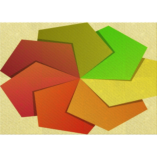 Ahgly Company Tapis Rectangulaire Lavable en Machine Intérieur Transitionnel Orange Rouge Orange, 2 Pieds x 4 Pieds