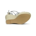 thumbnail image 5 of BLISSFUL STEP Women's Espadrilles Platform Wedges Heeled Lace Up Sandals, 5 of 8