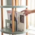 thumbnail image 5 of Solid Wood 360° Rotating Bookcase - Large-Capacity Storage in Living Spaces, 5 of 6