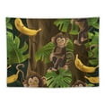 thumbnail image 5 of BCIIG Monkey Banana Jungle Tapestry Wall Hanging Unique Style for Home Decor Art Living Room Bedroom Apartment Farmhouse Dorm 60x50inch, 5 of 6