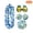 Blue, variant on 4Pcs Hawaii Party Accessory Kit Flower Necklace Headband Wristbands Pineapple Sunglasses Beach Wedding Decor Supply