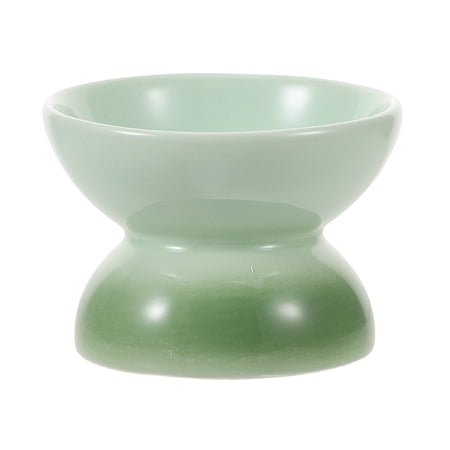 OUNONA Elevated Ceramic Cat Water Bowl Angled Design for Easy Drinking and Reduced Neck Strain