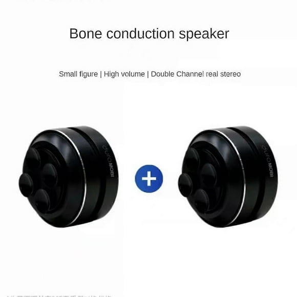 2Pcs Wireless Bluetooth 5.0 Speaker Bone Conduction Speakers Mini Portable Loud Stereo Sound Built-in Mic