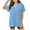 Blue, variant on Xfvqtps V-Neck Scrubs Tops for Women Soft Stretch Wrinkle-Resist Medical Nursing Uniform with 2 Pockets Comfortable Lightweight Working Uniform Short Sleeve Solid Color Blouse Pink