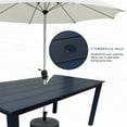thumbnail image 5 of Mosbrisa Poly Lumber Patio Dining Set, HIPS Outdoor 70.9-inches Table and Slat Back Chairs, with Umbrella Hole, Weather Resistant (Navy Blue, 7 Piece), 5 of 9