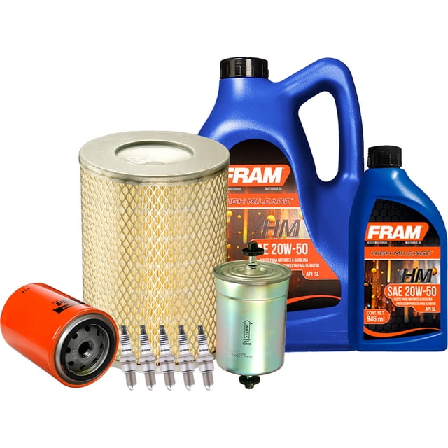 Kit De Afinación Con Aceite 20W50 Mineral, Bujías Iridio, Filtro De Aire, Filtro De Aceite Y Filtro De Combustible 10 Piezas Compatible con Volkswagen Eurovan L5 2.5L DE 1992 A 1996