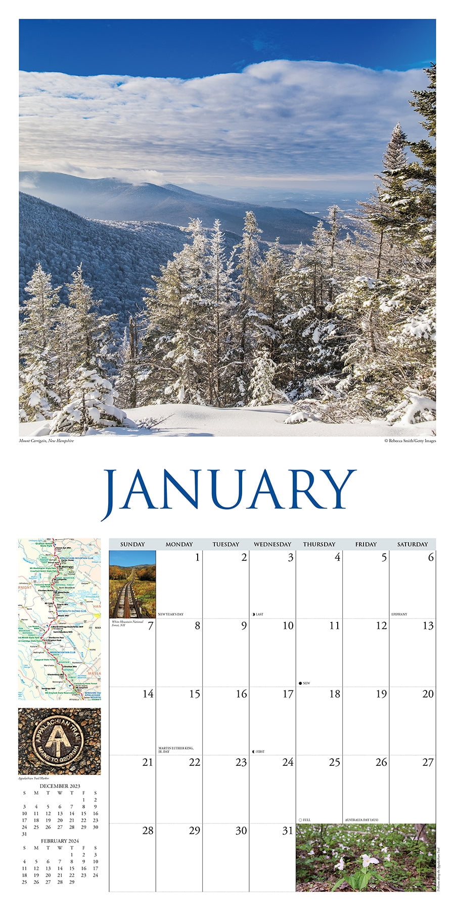 Appalachian Trail 2024 12 X 12 Wall Calendar (Other)