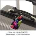 thumbnail image 3 of Square 2Pack PU Leather Snails Cruise Luggage Tag with Privacy Cover and Name ID Tag for Travel Handbags Backpacks Luggage Tags, 3 of 6