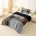 thumbnail image 2 of Homewish Retro Geometric Square Twin Comforter Sets,Modern Abstract Bedding Set,Black Reversible,2 Pieces,1 Comforter and 1 Pillowcase, 2 of 7