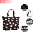 thumbnail image 2 of Black Christmas Santa Pattern Travel Tote Bags for Women Carry On,Large Weekender Bags for Women Travel,Multi Functional Duffle Bag for Work,Shopping,Sports, 2 of 5