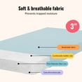 thumbnail image 4 of Dream On Me Snuggles Breathable Extra Firm Baby Portable/Mini Crib Fiber Mattress, Blue Mist, 4 of 7