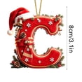 thumbnail image 3 of AZXY Christmas Letter Ornament, Acrylic Hanging Pendant Xmas Alphabet for Christmas Initial Ornament, Christmas Tree Decoration Hanging Pendant Xmas Gifts for Family (C), 3 of 7