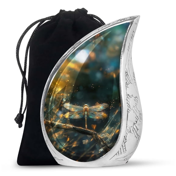 Dragonfly Funeral Urns for Women, Urns for Human Ashes Adult Female, Large Urns for Human Ashes, Cremation Urn Human Ashes, Cremains Memorials Urns, Caskets for Humans, Urns for Ashes 10 Inch