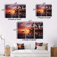 thumbnail image 4 of Designart "The Hawaiian Sunrise" Nautical & Beach Metal Art Print Set, 4 of 5