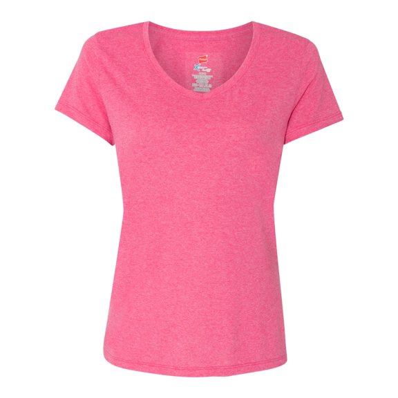 Hanes 42VT Ladies' X-Temp Triblend V-Neck T-Shirt (2 PACK)