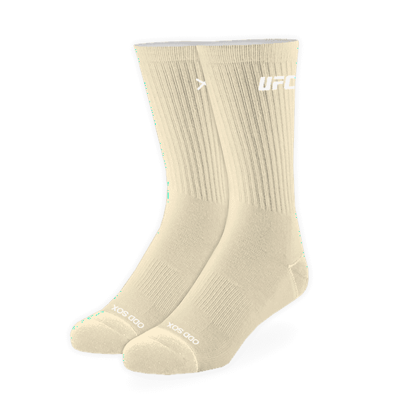 ODD SOX UFC Logo Bone Crew Socks UFC Fighter Novelty Apparel Size Large Comfy Cotton Blend Fun Gift