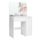 thumbnail image 1 of VASAGLE Tocador, Mesa de Maquillaje con Espejo Grande, Gabinete con 2 Estantes Ajustables, 2 Estantes Abiertos, 1 Cajón, Blanco RDT119W01, 1 of 9