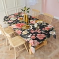 thumbnail image 4 of Pioneer Flower Floral Print Pattern Rectangle Tablecloth 60"x102",Waterproof Polyester Rectangle Table Cloth, Wipeable Spillproof Polyester Tablecloth for Dining, Camping, Indoor and Outdoor, 4 of 6