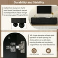 thumbnail image 6 of Miniyam TV Stand with Arched Doors & 2 Drawers for TVs up to 75", Media Console with Rebound Device for Living Room, Bedroom, Black, 6 of 11