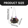 thumbnail image 3 of THHEIC Natural Rattan Bird House with Colorful Beads and Bell, Hanging Roosting Nest Cage for Parrots Lovebirds Finches, Outdoor Garden Window Decoration, Bird House, 3 of 8