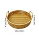 thumbnail image 3 of Seyotauo Poly Wicker Bread Basket,Imitation Woven Fruit Basket Tabletop Tray,Handwoven Oval Food Vegetable Baskets for Serving Display Storage Kitchen Restaurant Market Showcase, 3 of 6