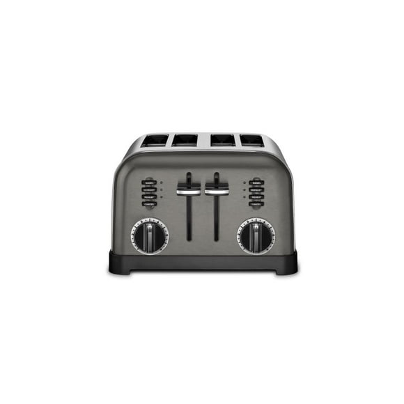 Cuisinart CPT-180BKS Grille-Pain Classique 4 Tranches, Noir/acier Inoxydable