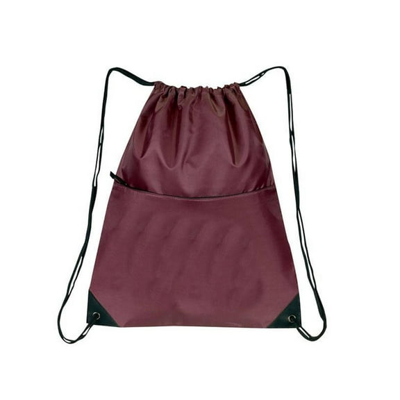 All-Purpose Drawstring Tote II, BURGUNDY