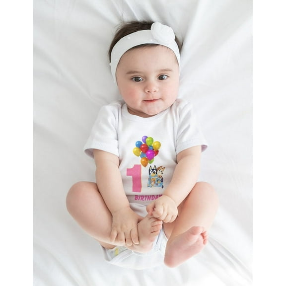 Infant Fine Jersey Bodysuit Celebrating Your Birthday With Bluey Available Baby 2 Years Cute Baby Onesie, BABY BODYSUIT LAT 4424