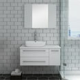 thumbnail image 6 of Fresca Fvn6136-Vsl-L Lucera 36" Wall Mounted Single Basin Vanity Set - White, 6 of 7