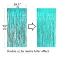 thumbnail image 2 of Allgala 4PK 3.3x6.6 FT (1x2M) Metalic Tinsel Party Photo Backdrop Curtains Door Fringe Décor-Turquoise-BD52312, 2 of 3