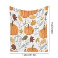thumbnail image 3 of Fiudx Ofertas relámpago del día, solo en línea Manta de Halloween, manta con estampado de calabaza y hojas de arce, regalo de vacaciones, manta para la siesta en la oficina, manta para el sofá, 3 of 6