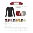 thumbnail image 2 of FashionOutfit Women's Casual Solid Front Lace Up V-Neck Long Sleeve Top, 2 of 2