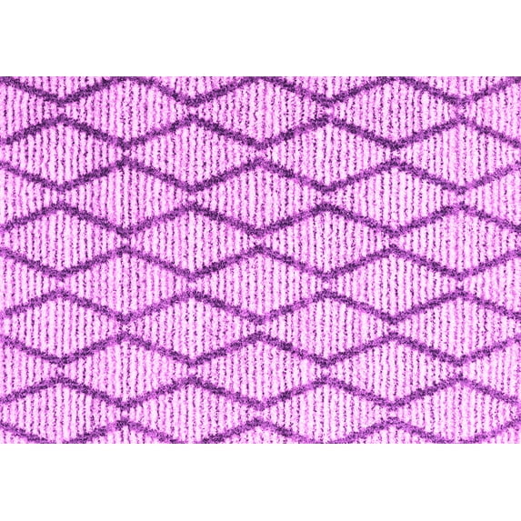 Ahgly Company Indoor Rectangle Trellis Pink Modern Area Rugs, 2' x 4'