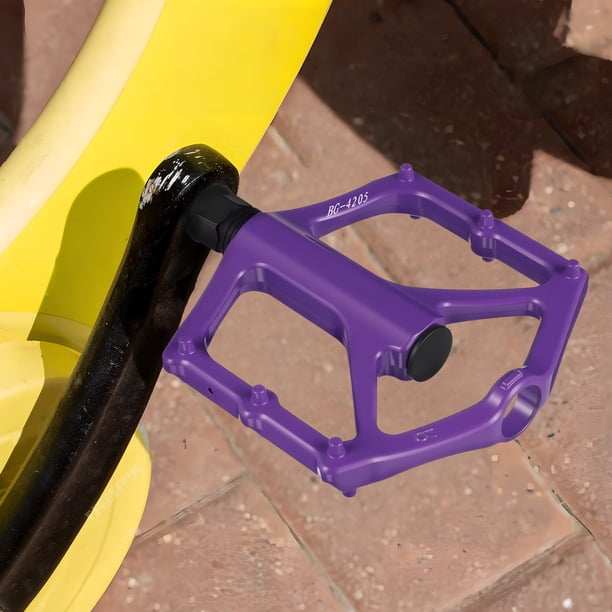 1 par de pedales de bicicleta: pedal plano profesional para bicicleta de montaña y carretera, plataforma ancha de aleación de aluminio, peso ligero para andar en bicicleta.