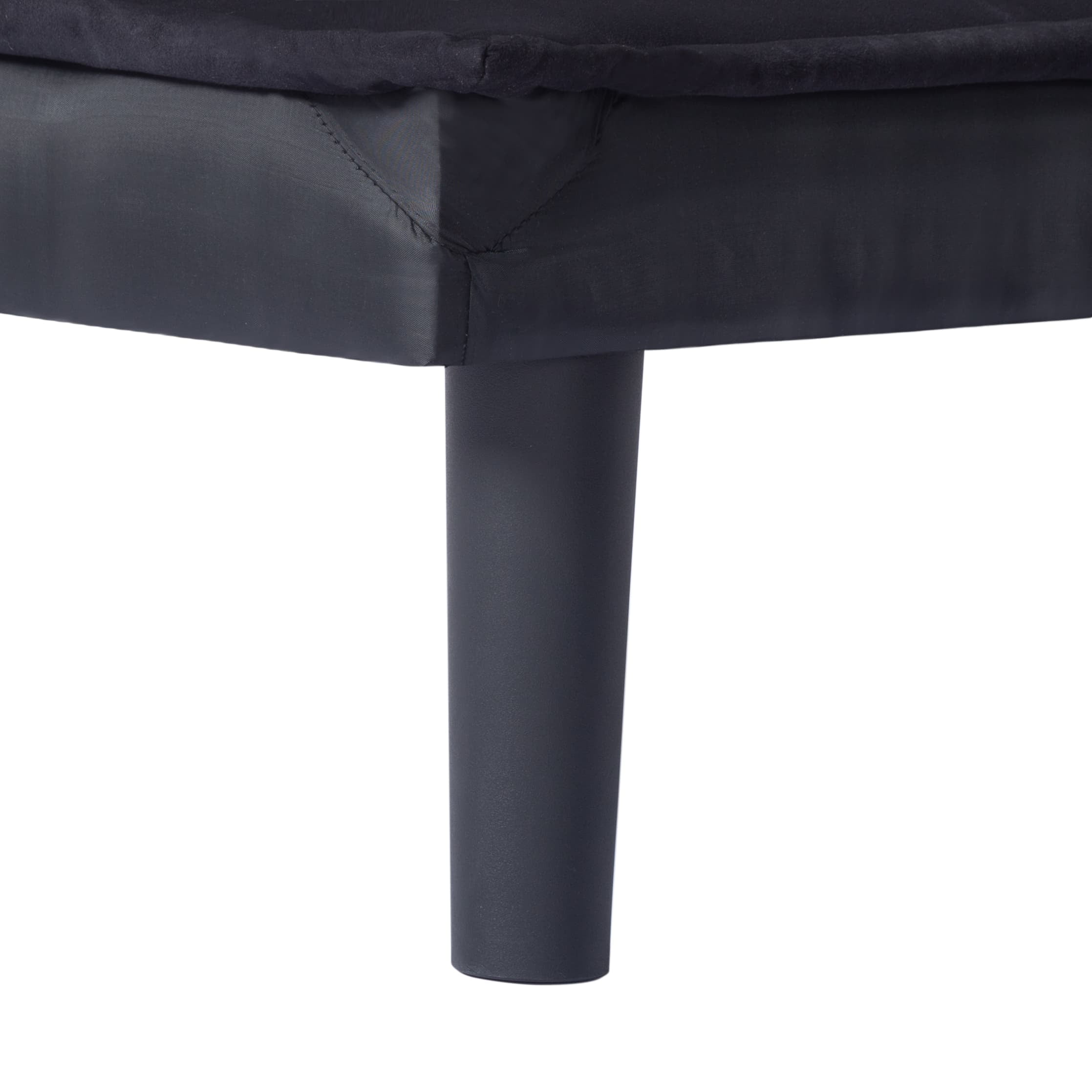 BSHTI Black Modern Futon Sofa bed,Faux Suede Convertible Futon Sleeper Sofa Couch for Livingroom(Black)