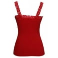 thumbnail image 2 of Camisoles à Dentelle pour Femmes - Rouge, 2 of 2