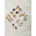 thumbnail image 2 of No Boundaries Gold-Tone Multi Earring Set with Studs and Mini Hoops and Drops, 6-Pack, Women's, 2 of 4
