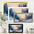 thumbnail image 4 of Designart 'Snow Covered Landscape and Little Bridge' Traditional Framed Art Print, 4 of 4