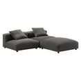 thumbnail image 6 of 3 pcs Modular Sofa Sectional, Dark Gray, Fabric, Living Room Lounge Cafe Lobby Hospitality Restaurant, Modern Contemporary, HB37434, 6 of 14